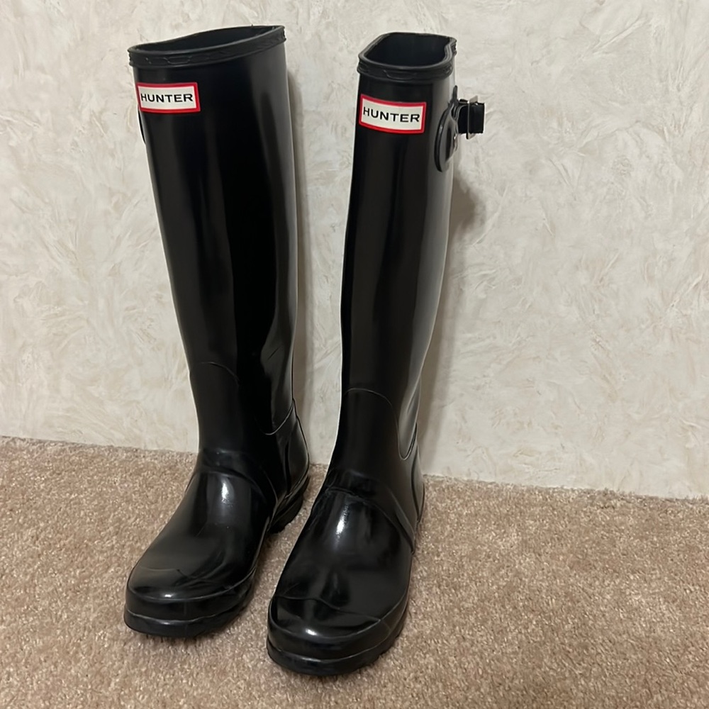 Hunter Boots Black size 5 Great condition